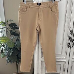 Zyia Active Men's Light Khaki Office Chino Pants 30" Inseam Size XL Lightweight